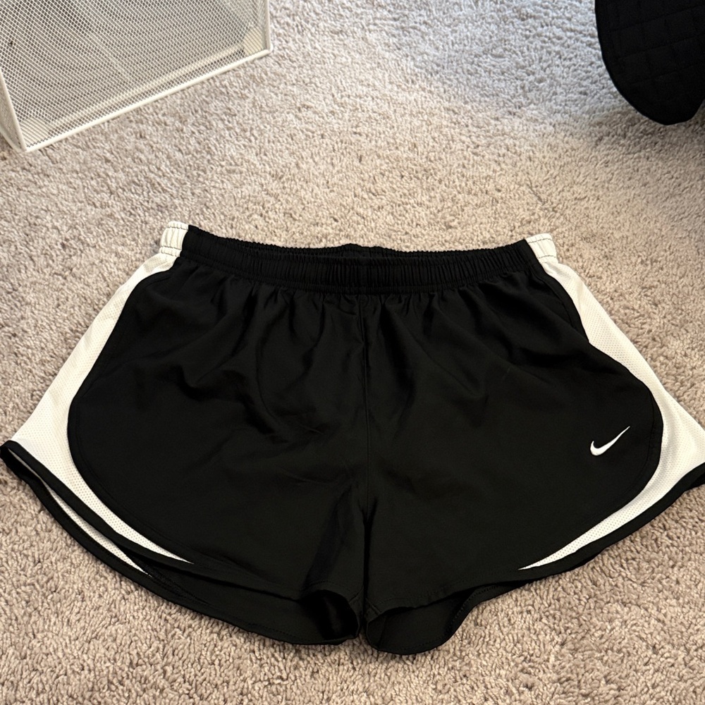 Nike Dri-Fit Tempo Women's Black and White Athletic Shorts